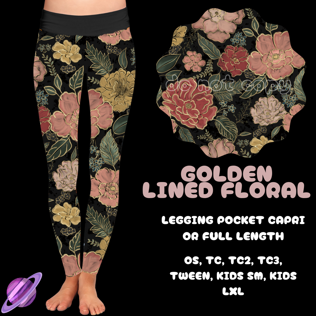 GOLDEN LINED FLORAL-FLORAL BOTTOMS PREORDER CLOSING 7/15