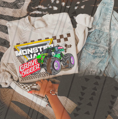 GRAVE DIGGER MONSTER TRUCK SWEATSHIRT
