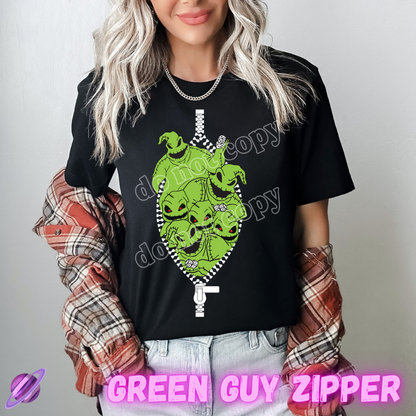 ZIPPER RUN-GREEN GUY ZIPPER-UNISEX TEE ADULTS/KIDS PREORDER CLOSING 1/29 ETA APRIL