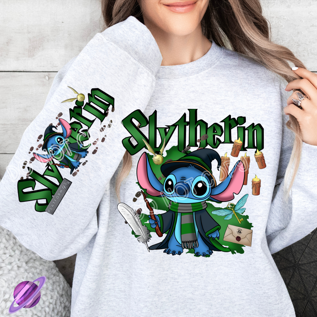 GREEN HOUSE - ALIEN COSPLAY RUN - CREWNECK SWEATSHIRT  W/ SLEEVE PRINT