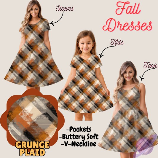 GRUNGE PLAID- FALL DRESS PREORDER- CLOSING 9/12