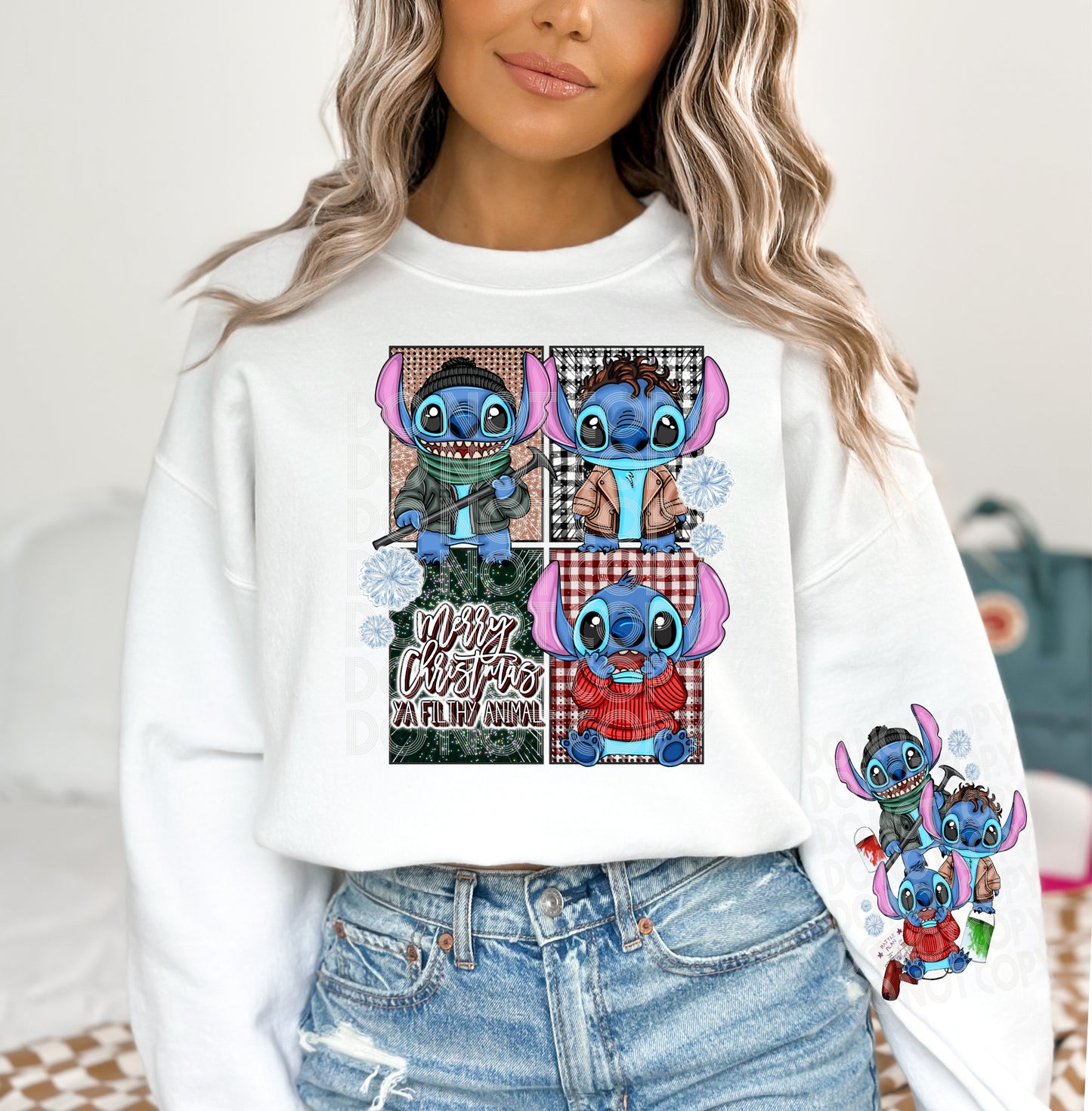 HOME PRANK - ALIEN COSPLAY RUN - CREWNECK SWEATSHIRT  W/ SLEEVE PRINT