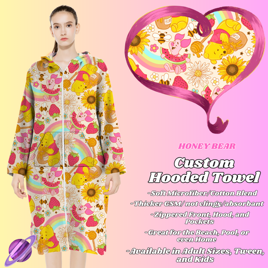HONEY BEAR- HOODED TOWEL- PREORDER CLOSING 4/27