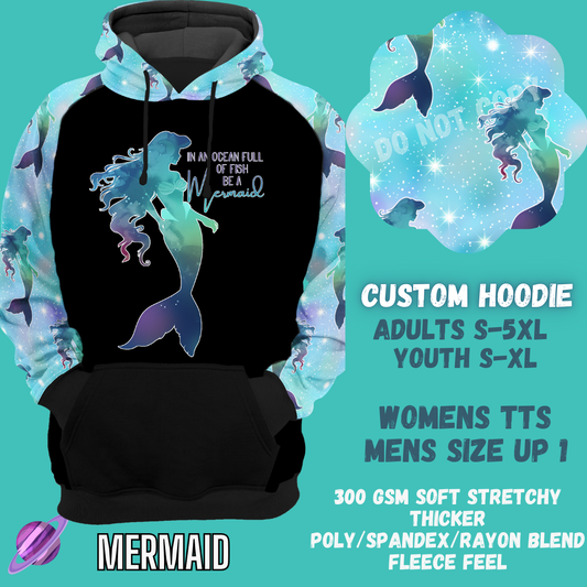 MERMAID - CUSTOM DESIGNED HOODIE RUN PREORDER CLOSING 9/27