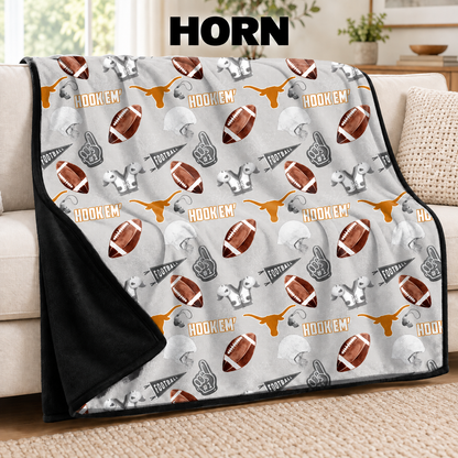 HORN-FOOTBALL SOFT BLACK THROW-PREORDER CLOSING 9/30
