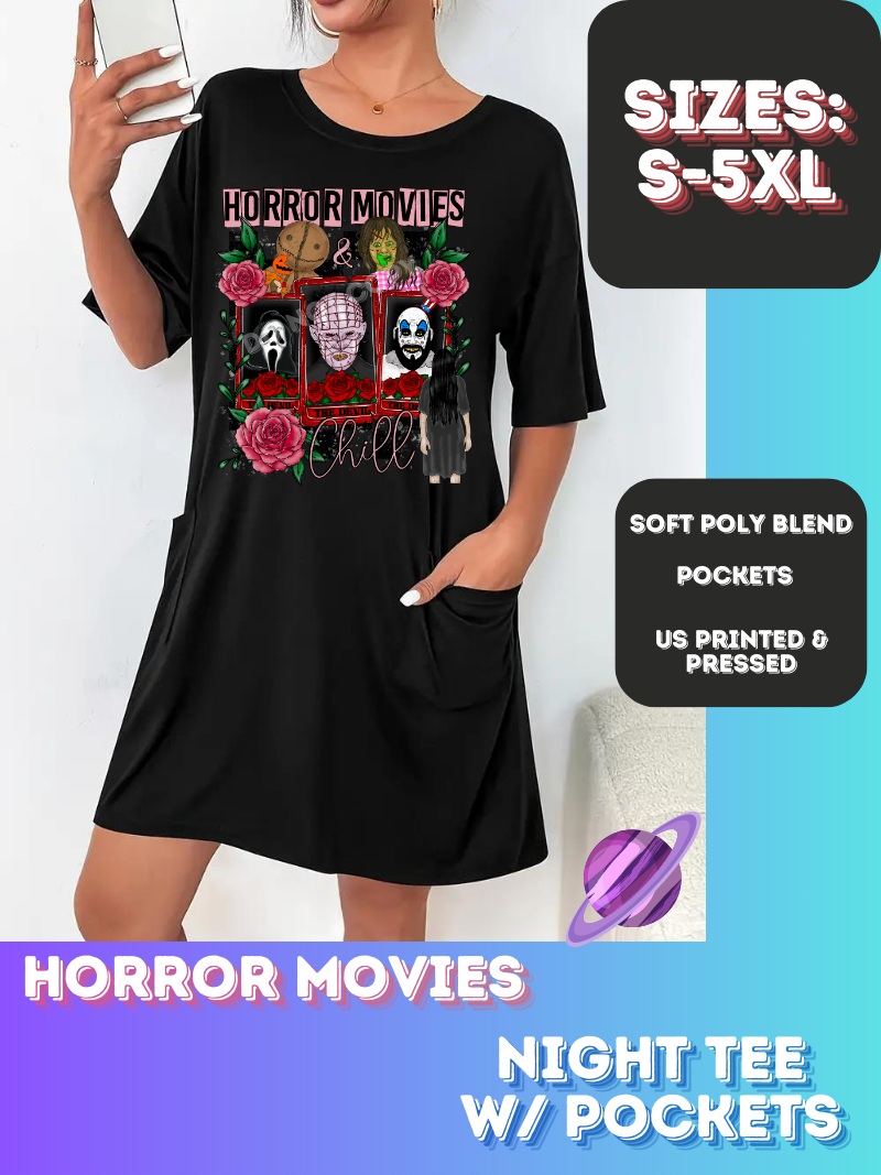 HORROR MOVIES-SLEEP SHIRT-PREORDER CLOSING 9/20