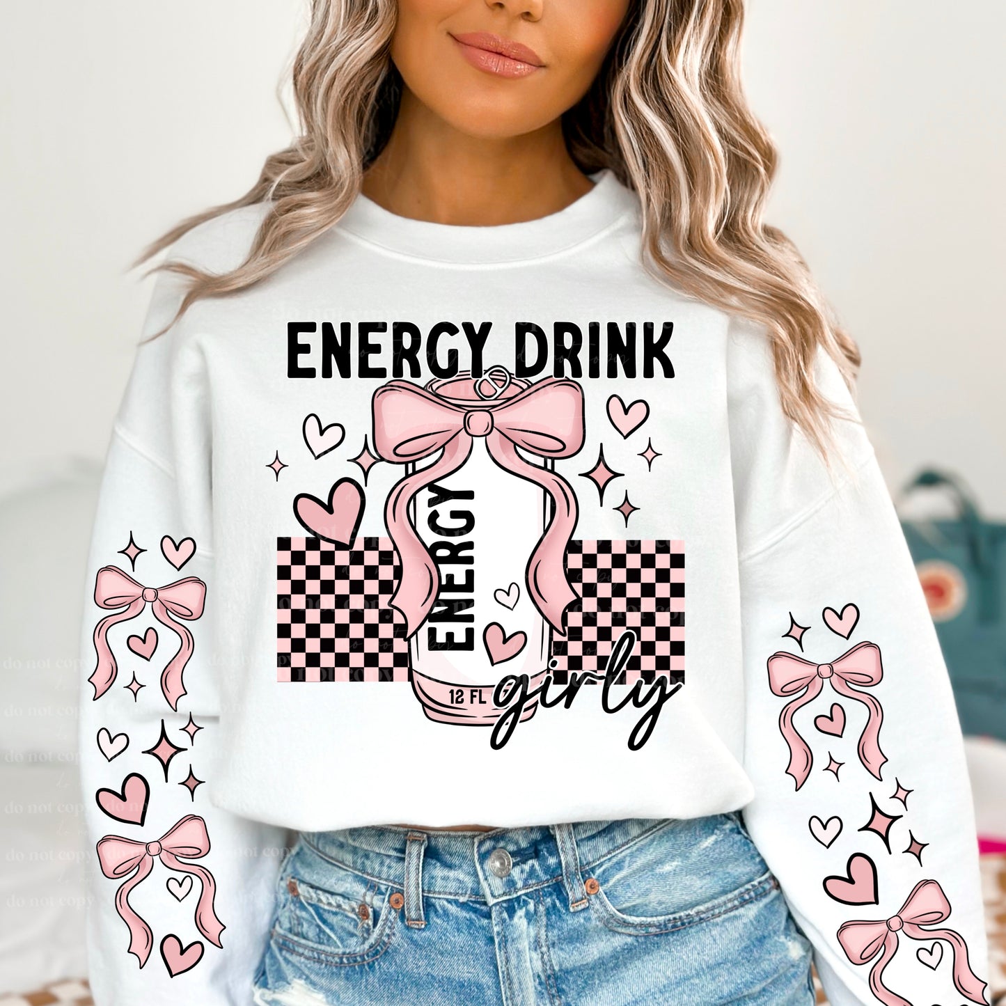 ENERGY DRINK GIRLY W/ SLEEVE PRINT