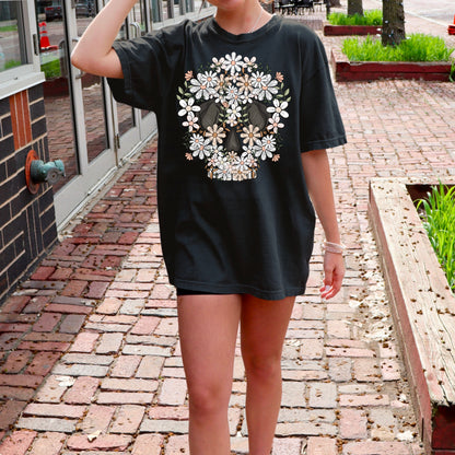 FLORAL SKULL TEE