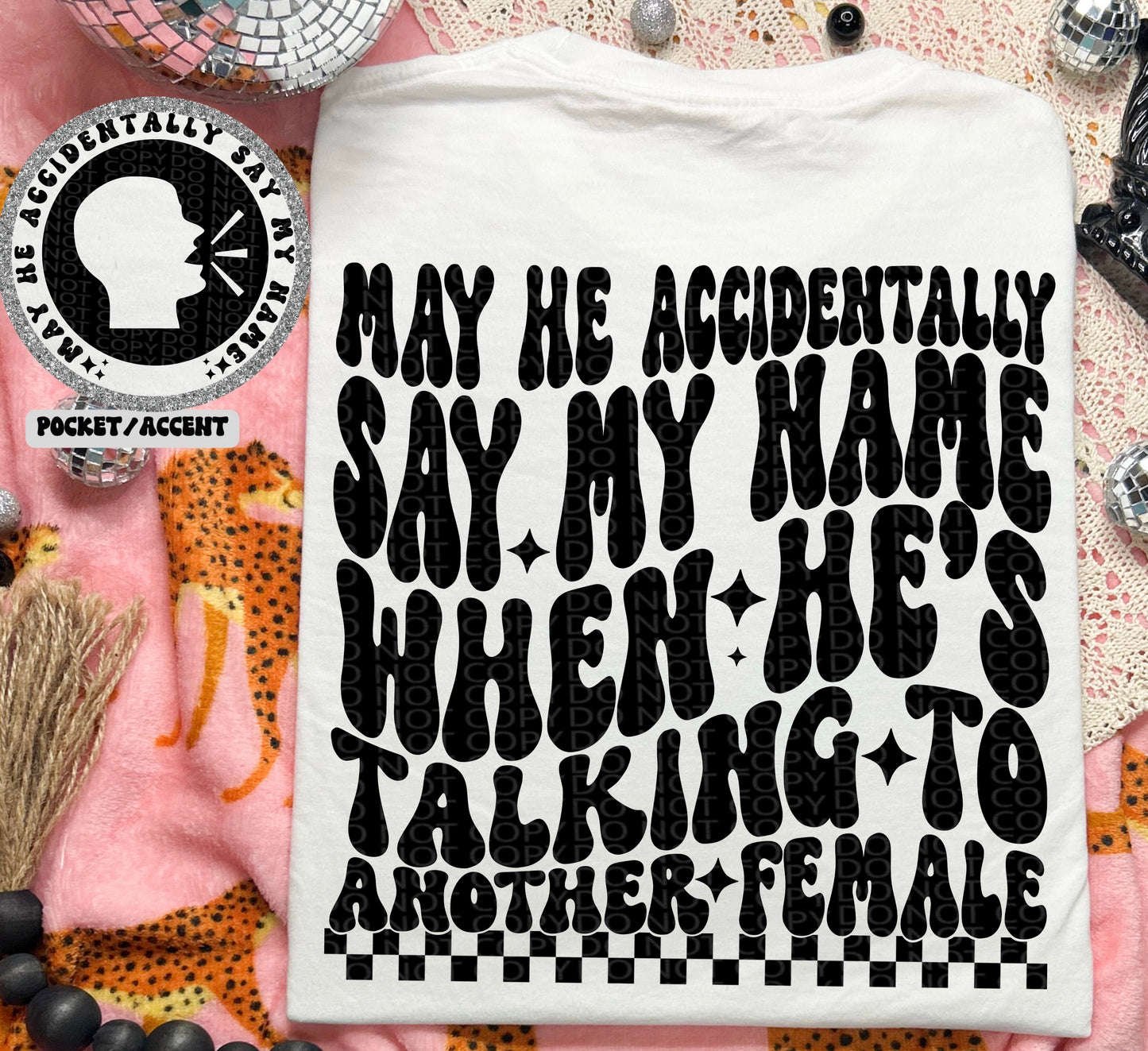 SAY MY NAME- POCKET PRINT DOUBLE SIDED TEE