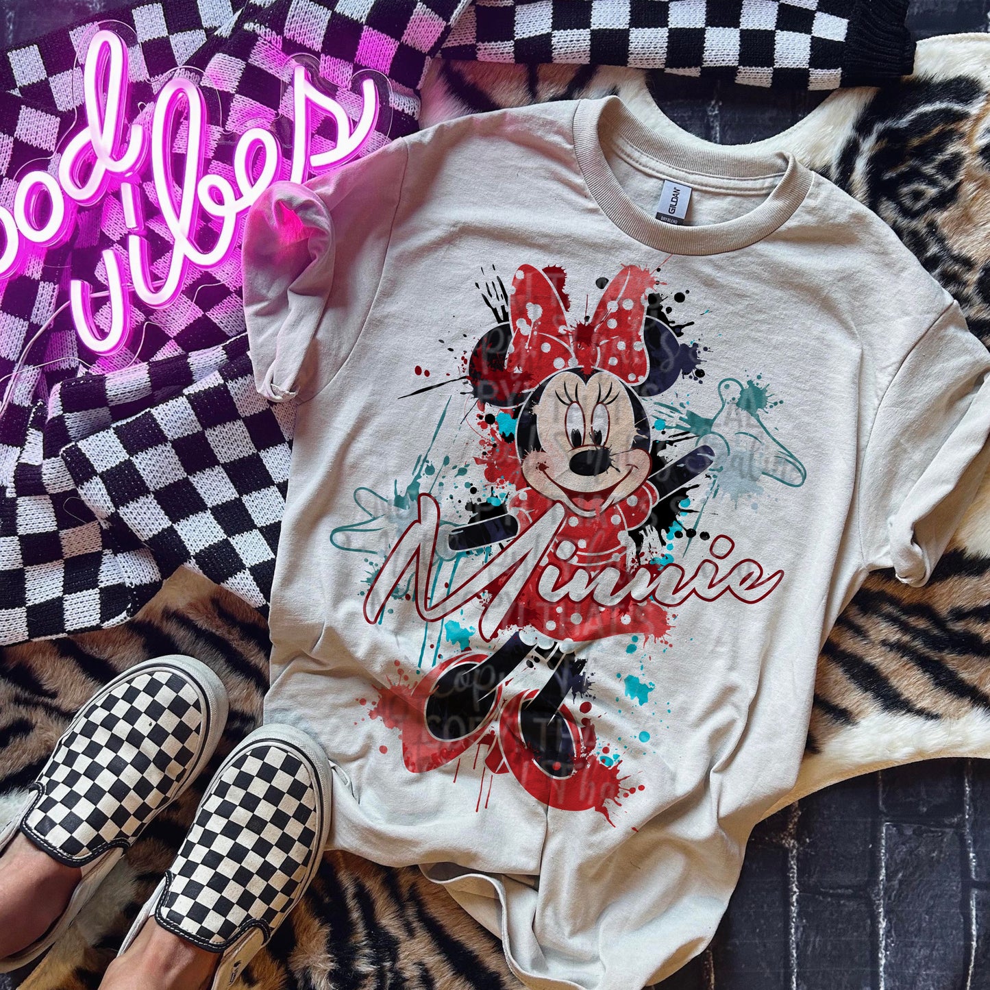 MOUSE GIRL SPLATTER TEE
