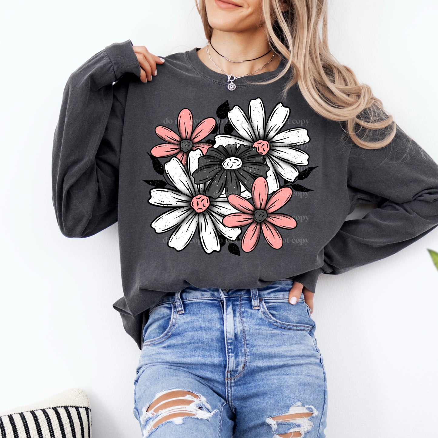 DOTTED FLORAL SWEATSHIRT