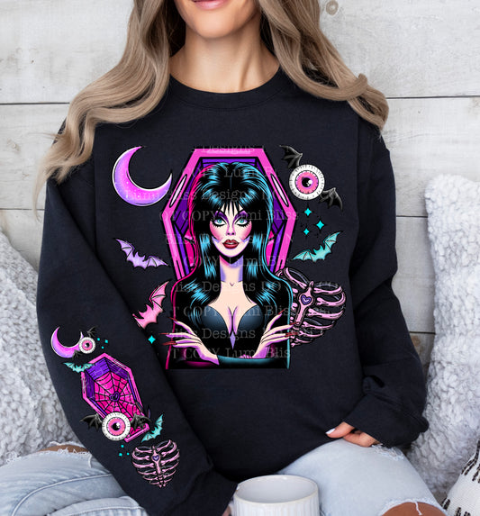 PASTEL ELV SWEATSHIRT W/ SLEEVE PRINT