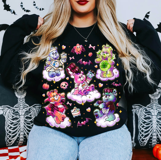SPOOKY BEARS - CREW NECK SWEATSHIRT