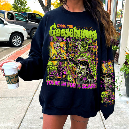 GBUMPS- CREWNECK SWEATSHIRT  W/ SLEEVE PRINT