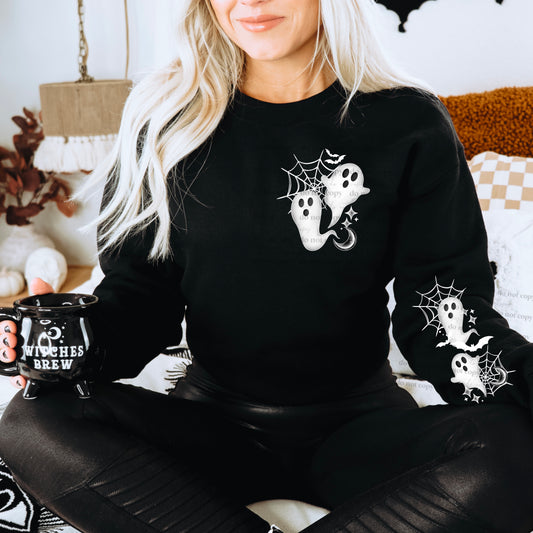 GHOST WEBS- POCKET-SLEEVE DESIGN SWEATSHIRT