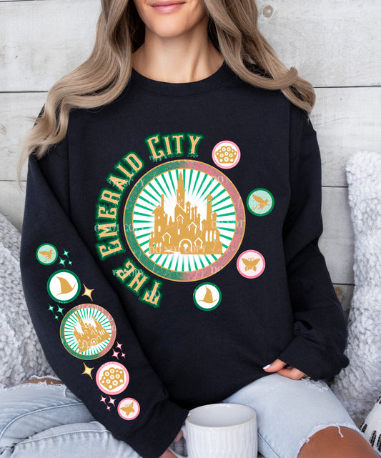 EMERALD CITY SWEATSHIRT W/ SLEEVE PRINT