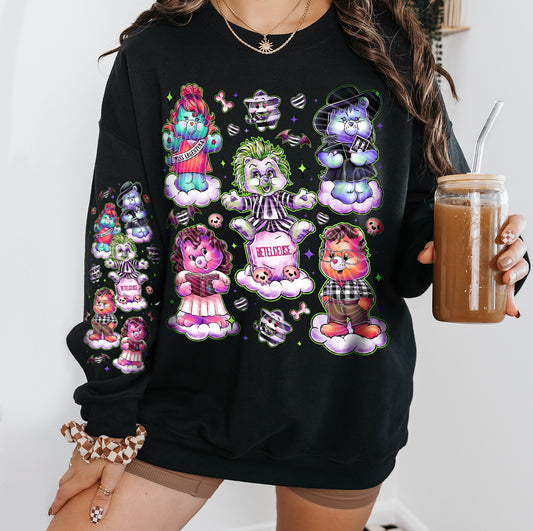 BEETLE BEARS- CREWNECK SWEATSHIRT  W/ SLEEVE PRINT