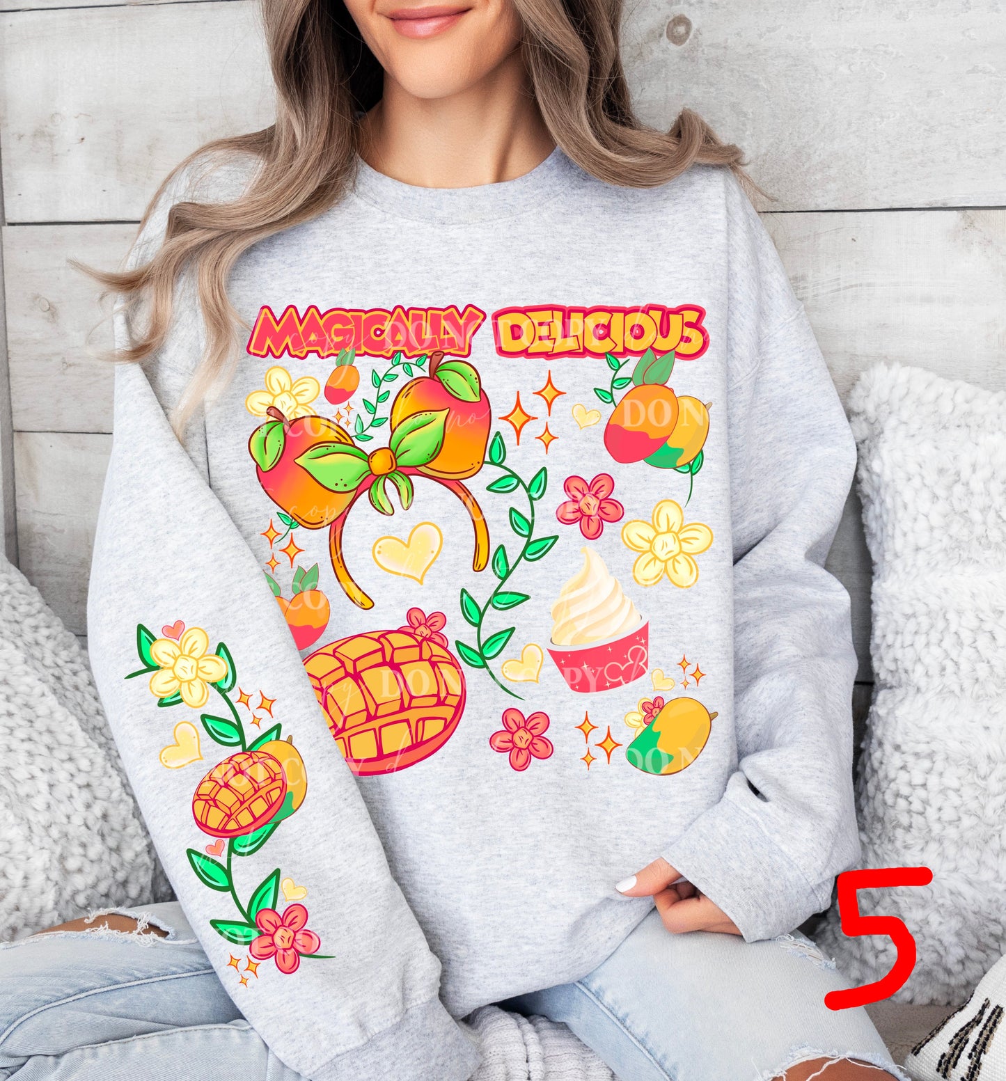 MAGICALLY DELICIOUS SWEATSHIRT W/ SLEEVE PRINT COLLECTION