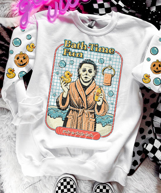 RUB DUB- FRONT & SLEEVE DESIGN CREWNECK SWEATSHIRT
