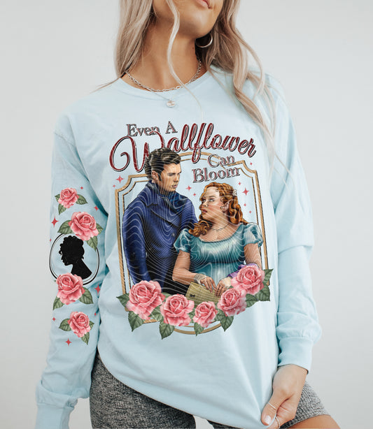 WALLFLOWER BLOOM- FRONT & SLEEVE DESIGN CREWNECK SWEATSHIRT