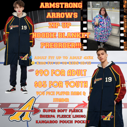 ARMSTRONG ARROWS HOODIE BLANKET- PREORDER