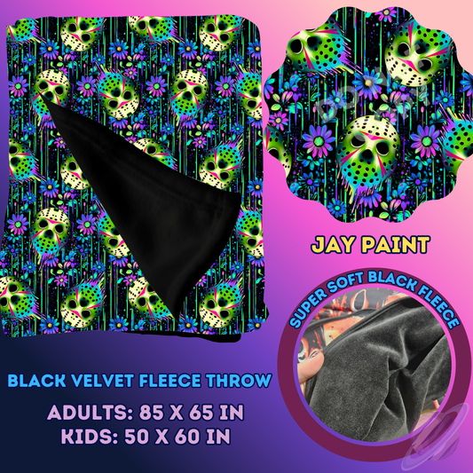 JAY PAINT- SOFT BLACK FLEECE THROW 13-PREORDER CLOSING 1/14