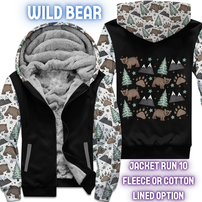 WILD BEAR - FLEECE/COTTON LINED JACKETS RUN 10 PREORDER CLOSING 10/26