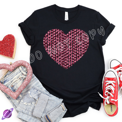 KNIT HEART BUBBLES - VALENTINE RUN 1-UNISEX TEE