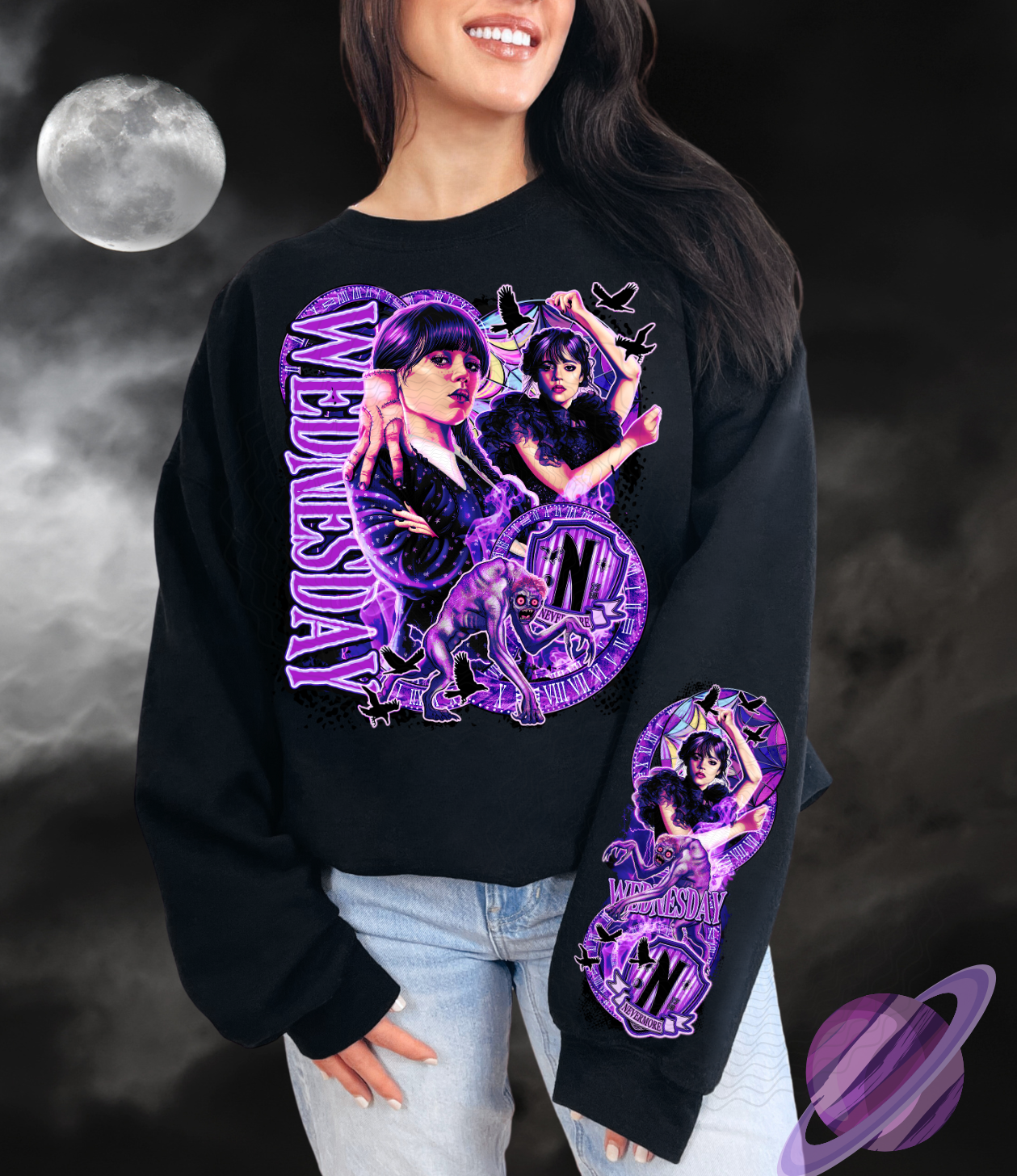 BATCH 115-KOOKY-SWEATSHIRT W/ SLEEVE PRINT