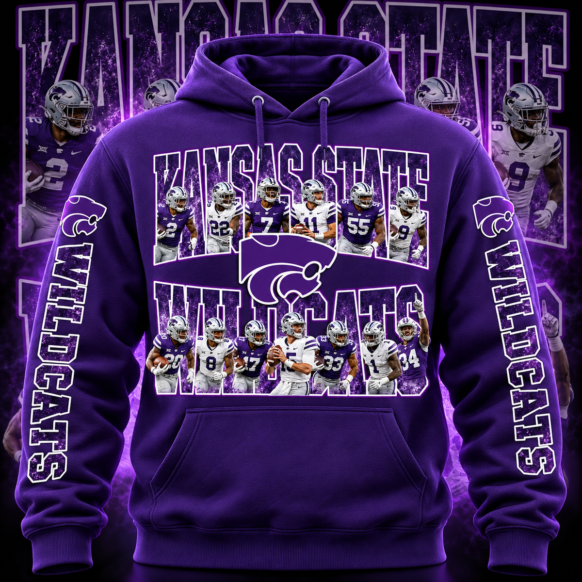COLLEGE FB HOODIE W/ SLEEVE PRINT COLLECTION
