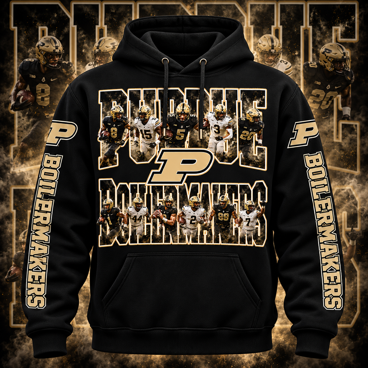 COLLEGE FB HOODIE W/ SLEEVE PRINT COLLECTION