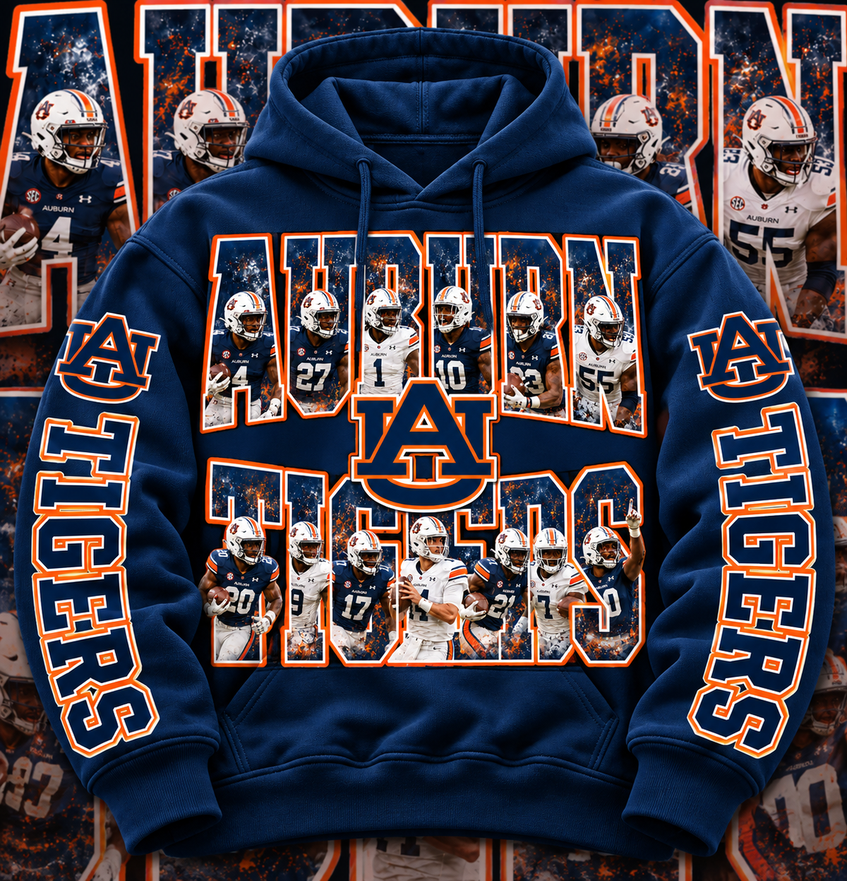 COLLEGE FB HOODIE W/ SLEEVE PRINT COLLECTION