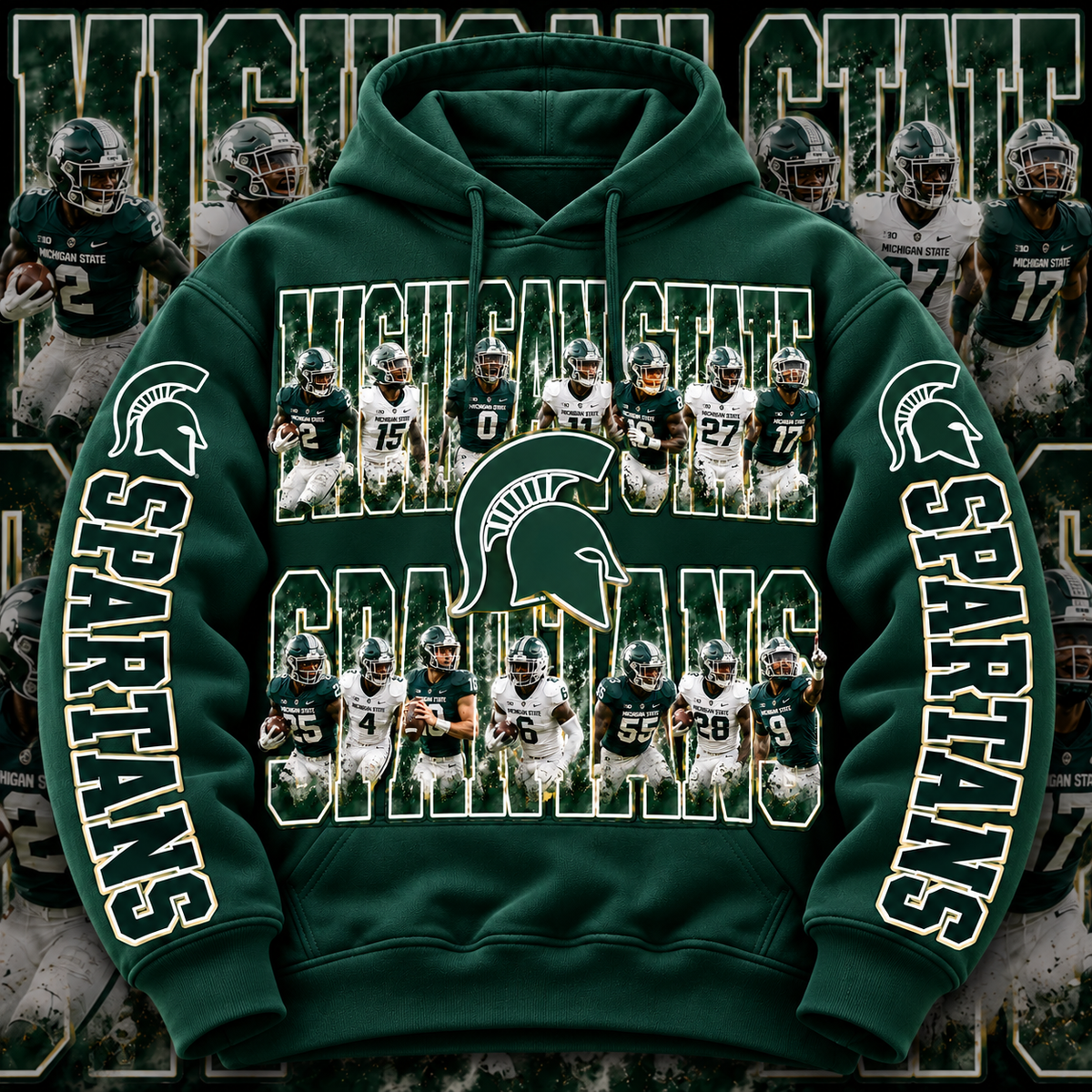 COLLEGE FB HOODIE W/ SLEEVE PRINT COLLECTION