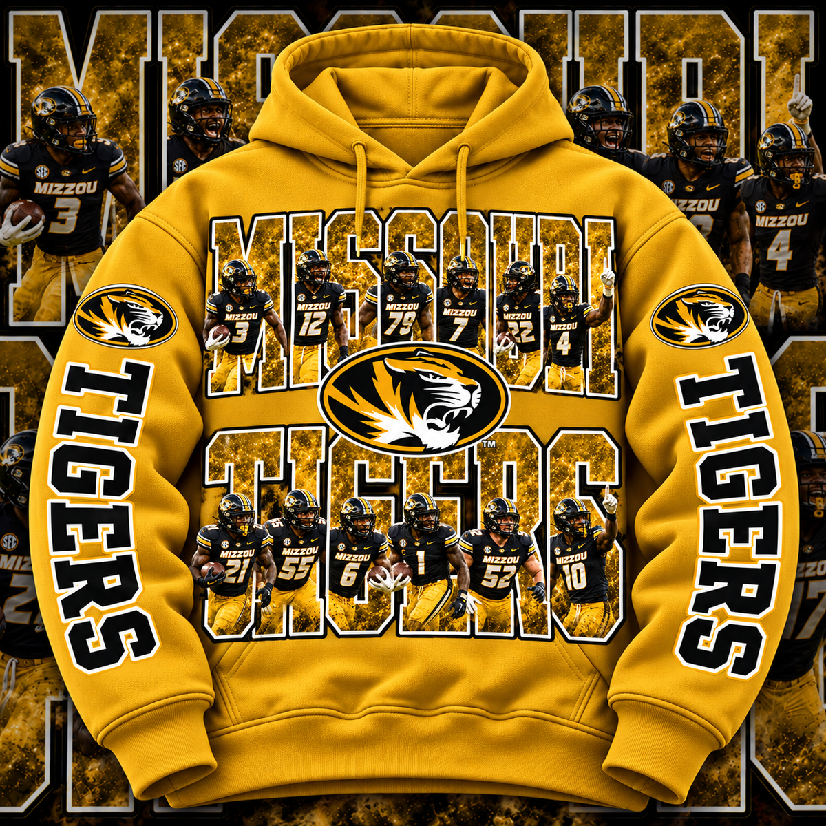 COLLEGE FB HOODIE W/ SLEEVE PRINT COLLECTION
