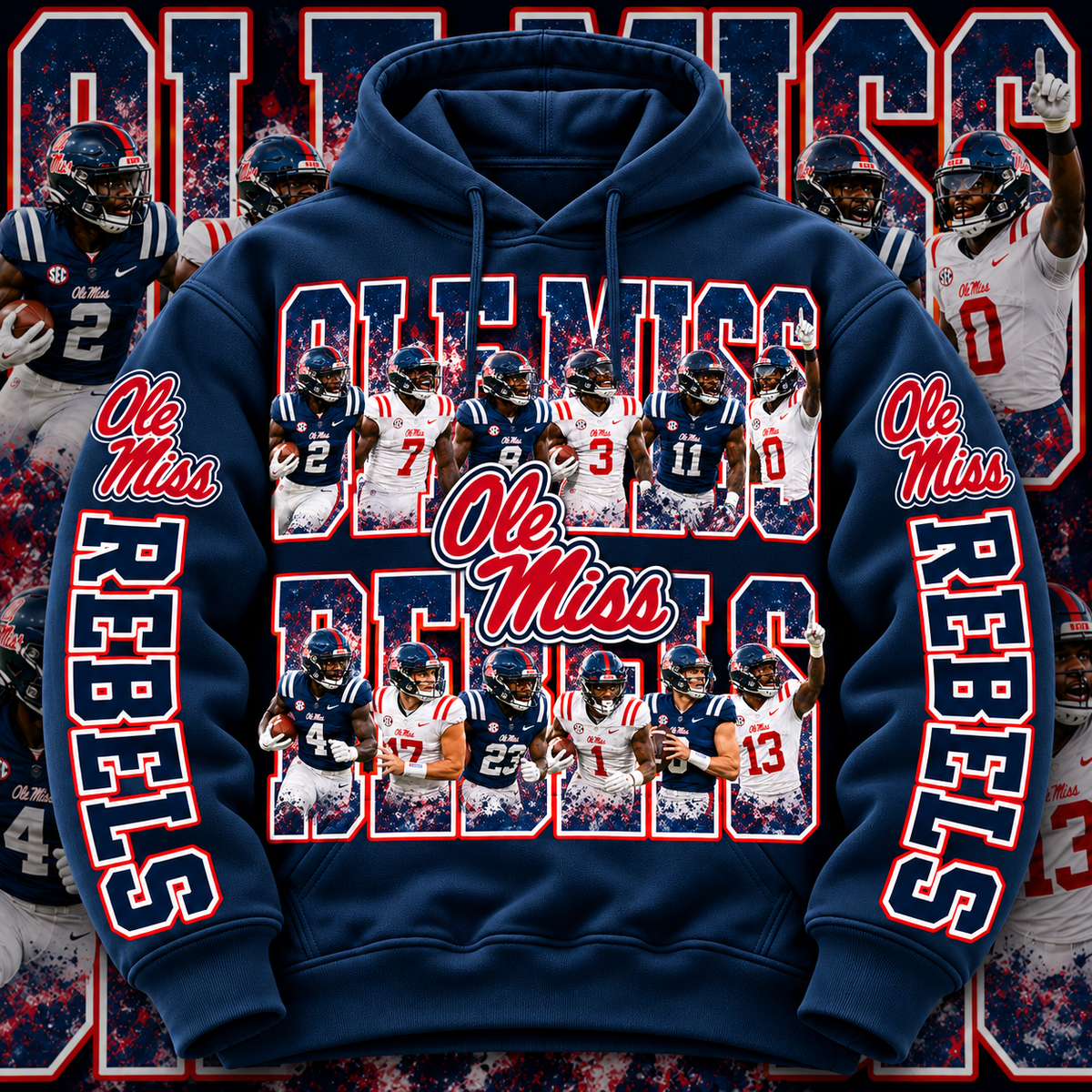 COLLEGE FB HOODIE W/ SLEEVE PRINT COLLECTION