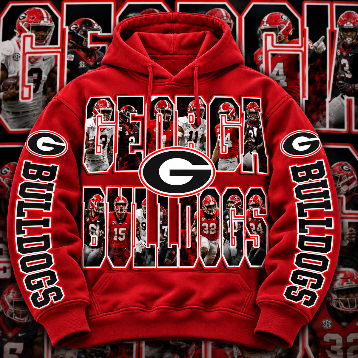 COLLEGE FB HOODIE W/ SLEEVE PRINT COLLECTION