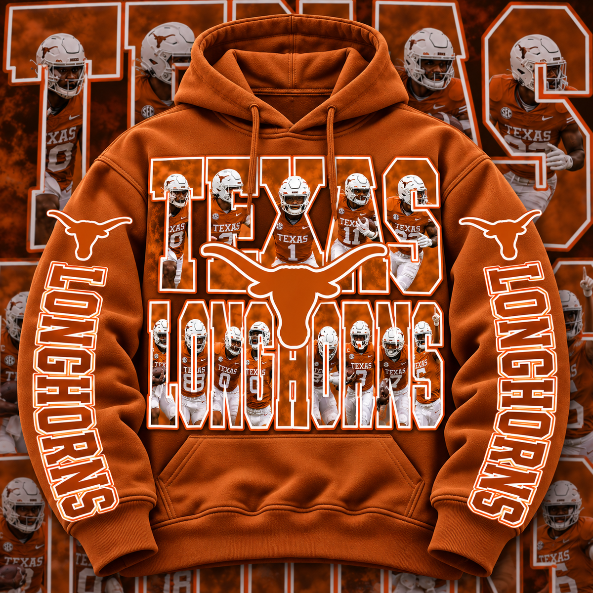 COLLEGE FB HOODIE W/ SLEEVE PRINT COLLECTION