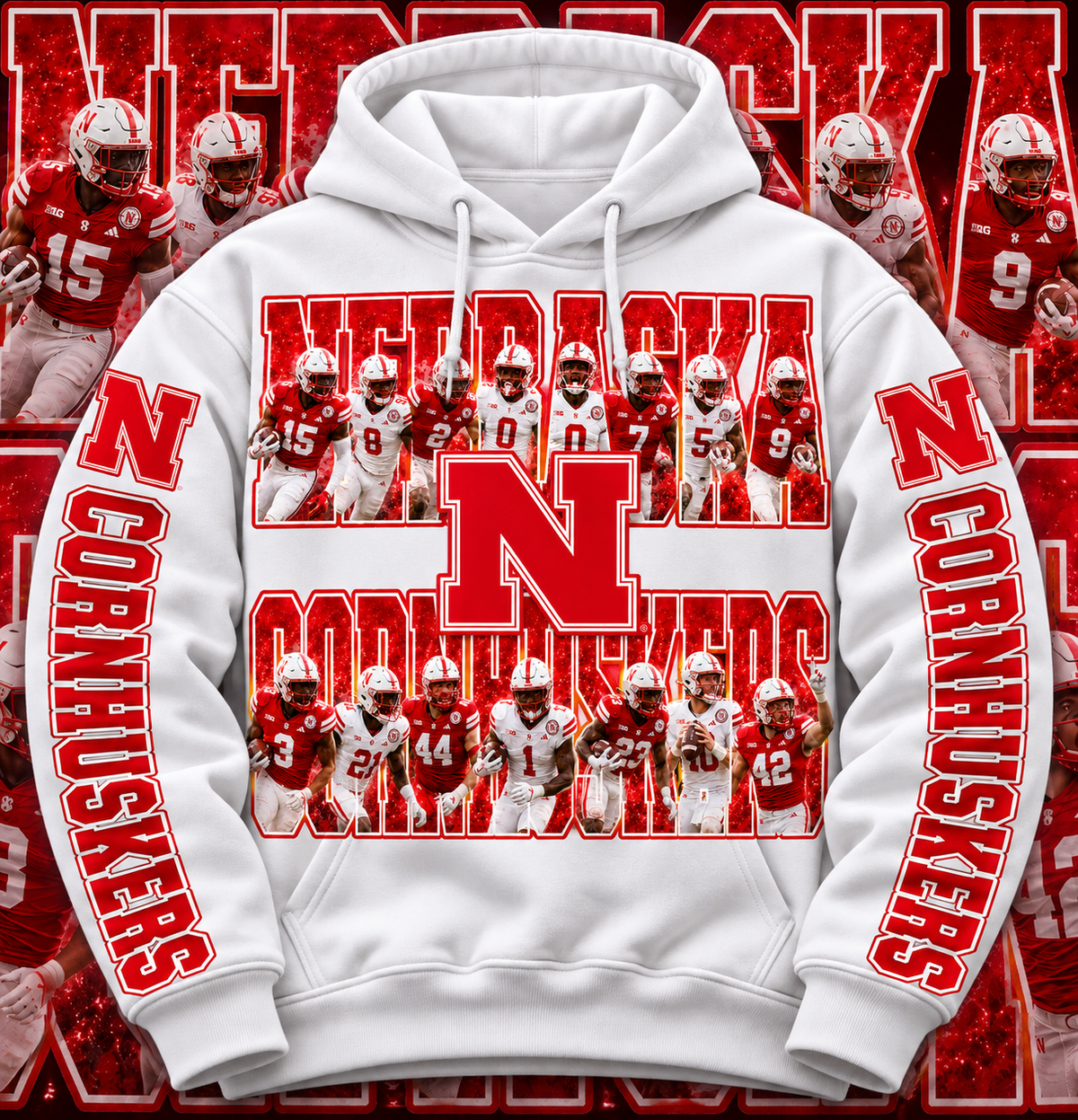 COLLEGE FB HOODIE W/ SLEEVE PRINT COLLECTION