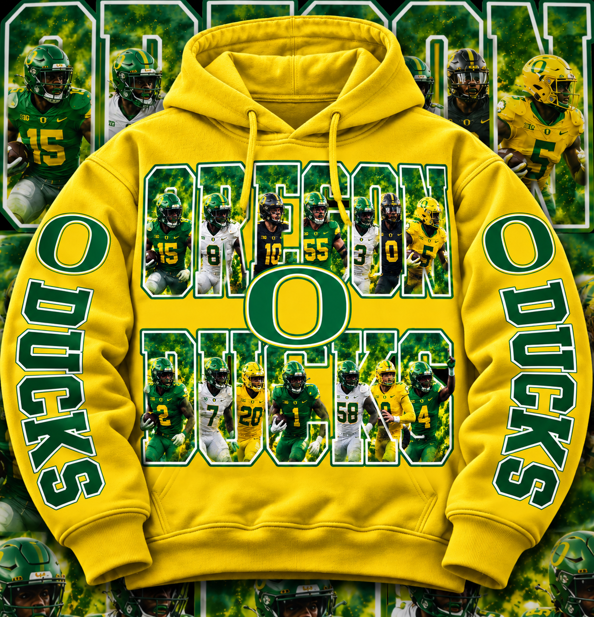 COLLEGE FB HOODIE W/ SLEEVE PRINT COLLECTION