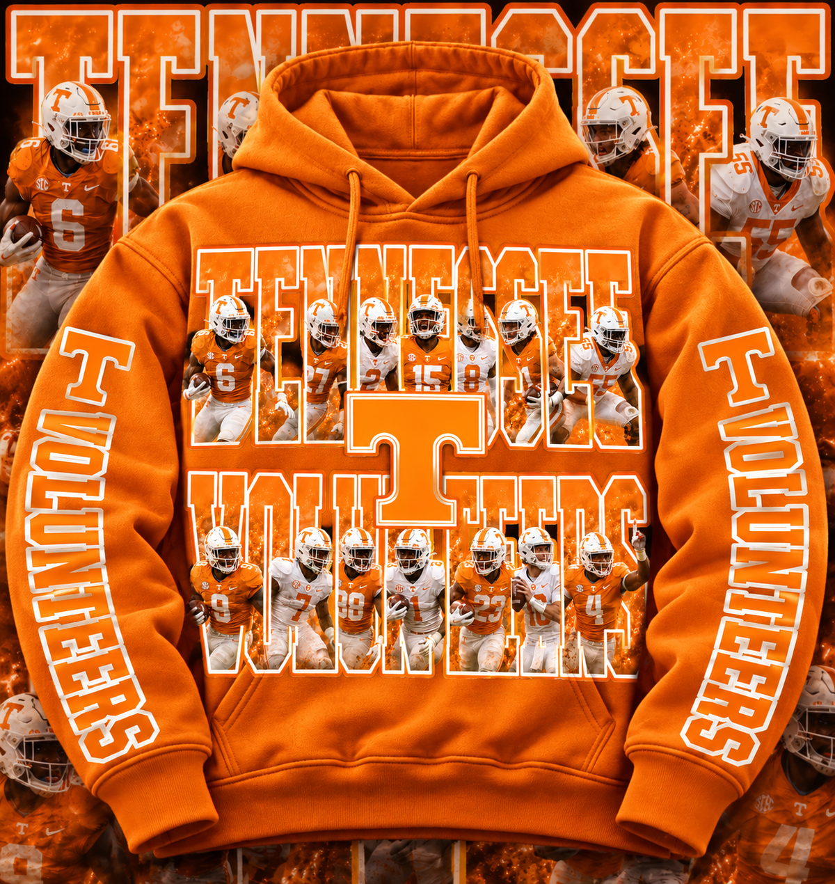 COLLEGE FB HOODIE W/ SLEEVE PRINT COLLECTION