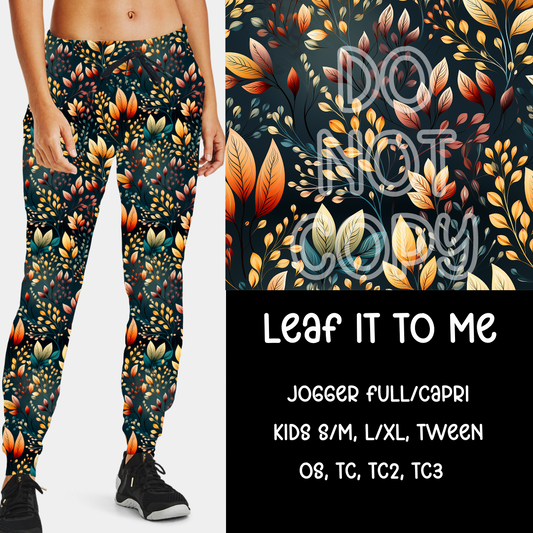 LEAF IT TO ME - THANKFUL MINI - JOGGER /CAPRI PREORDER CLOSING 9/6