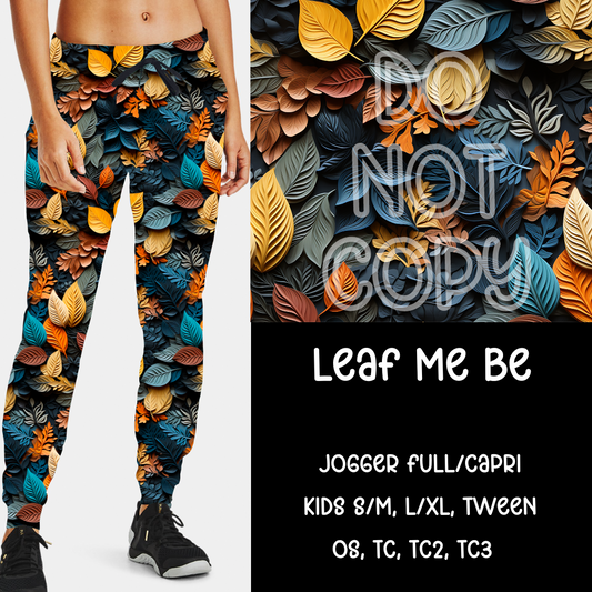 LEAF ME BE - THANKFUL MINI - JOGGER /CAPRI PREORDER CLOSING 9/6