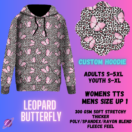 PULLOVER HOODIE RUN 1-LEOPARD BUTTERFLY