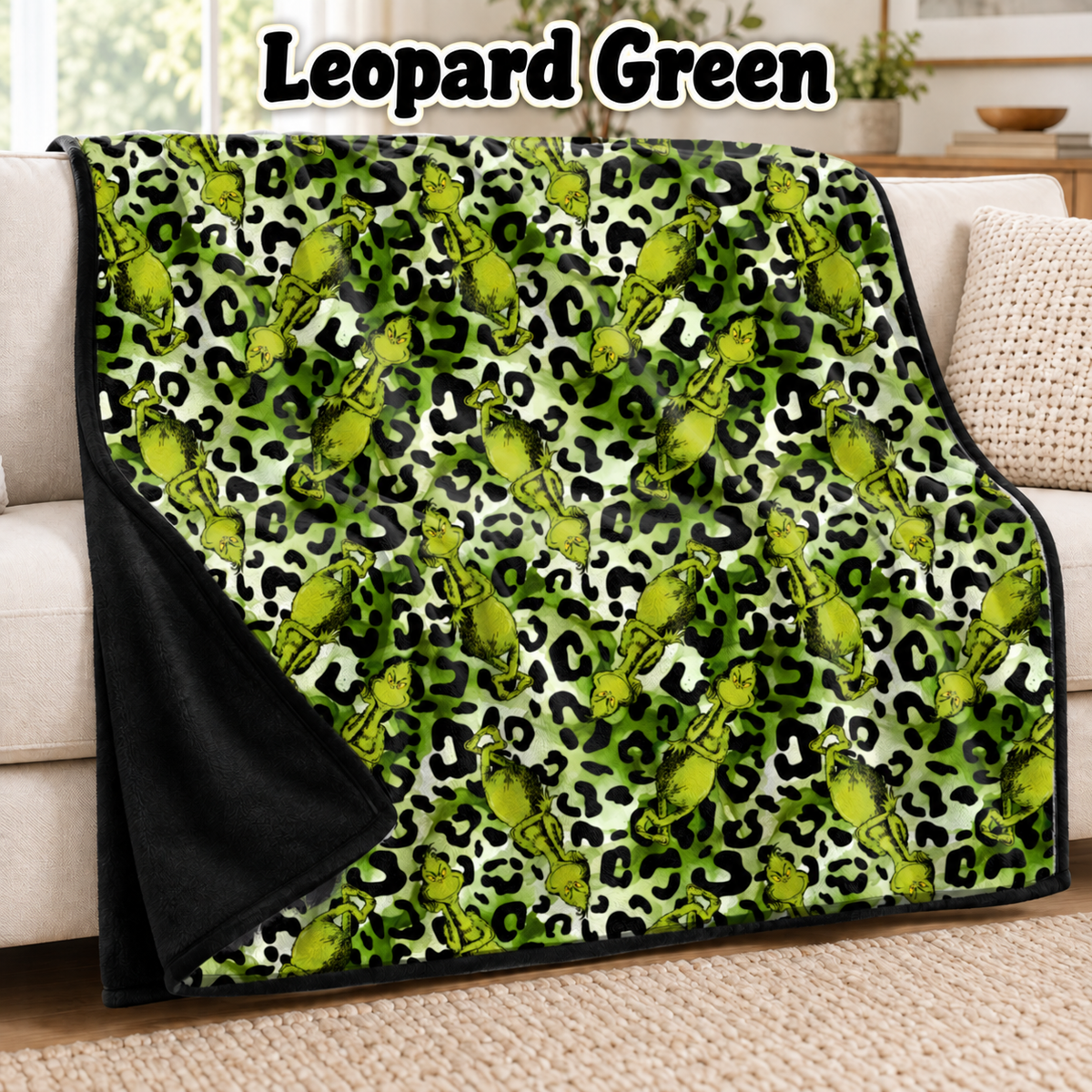 Leopard Green-Soft Throw Blanket 14 Run-Due 9/28