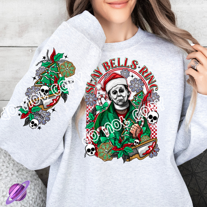 XMAS MIKE CREWNECK SWEATSHIRT W/ SLEEVE PRINT