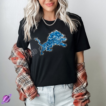 LION SEQUIN FB UNISEX TEE ADULTS/KIDS