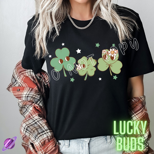 LUCKY BUDS - LETS GET LUCKY RUN -UNISEX TEE ADULTS/KIDS