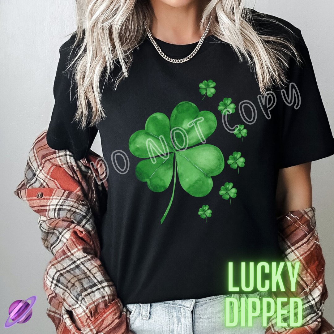 LUCKY DIPPED - LETS GET LUCKY RUN -UNISEX TEE ADULTS/KIDS