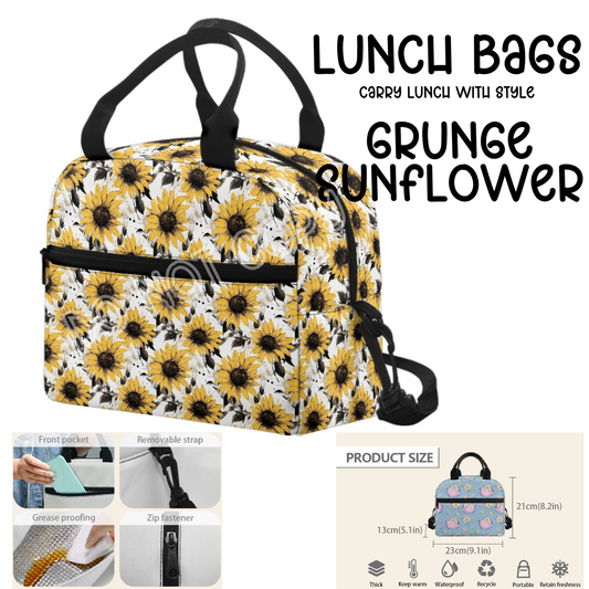GRUNGE SUNFLOWER - LUNCH BAGS