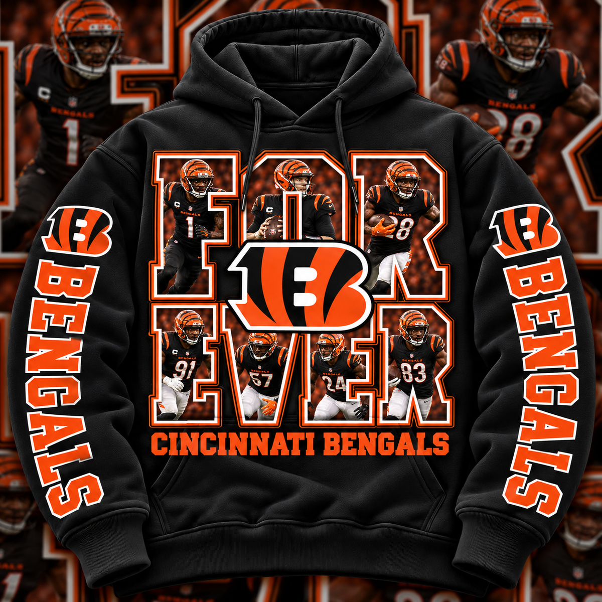 FOREVER PRO FB HOODIE W/ SLEEVE PRINT GROUP 3